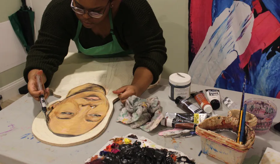 Entrepreneur artist collaboration space